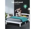 Artiss White Bed Frame Double Queen Single KingSingle Full Size Wooden Mattress Base Timber Platform 10