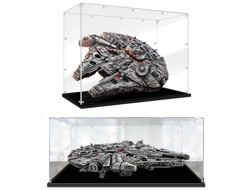 Acrylic Display Case for LEGO 75192 Star Wars Millennium Falcon Figure Storage Box Dust Proof Glue Free