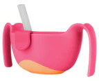 b.box Cutlery, Bowl & Sippy Cup Set - Strawberry Shake/Raspberry