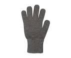 Mountain Warehouse Mens Knitted Glove Male Merino Everyday Winter Warm Gloves - Grey