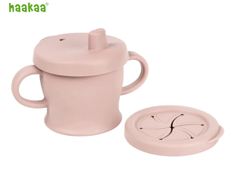 Haakaa 250mL Silicone Sip-N-Snack Cup - Blush