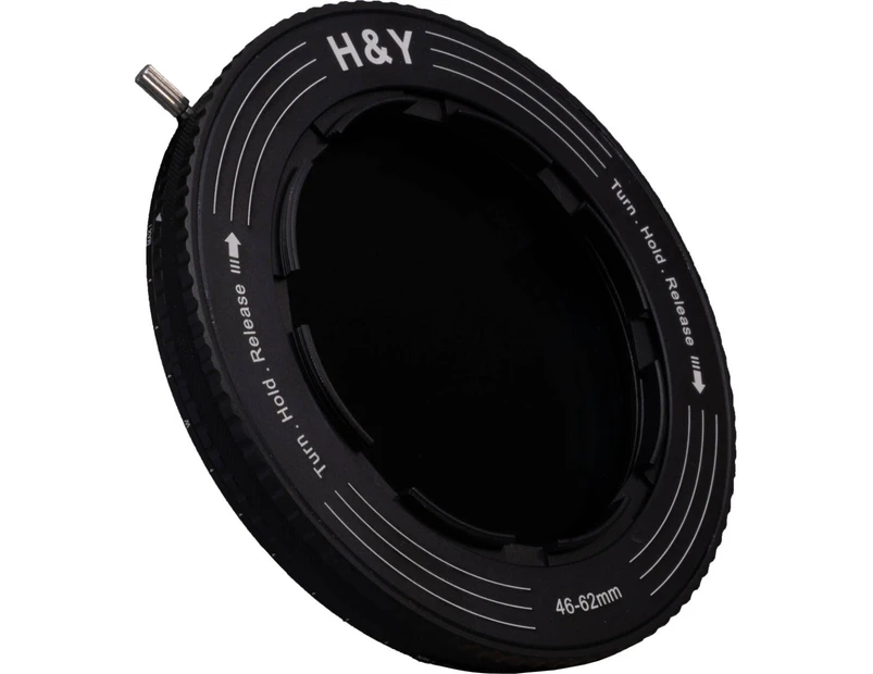 H&Y Filters RevoRing Variable ND3 - ND1000 & Circular Polarizer Filter 46-62mm - Black