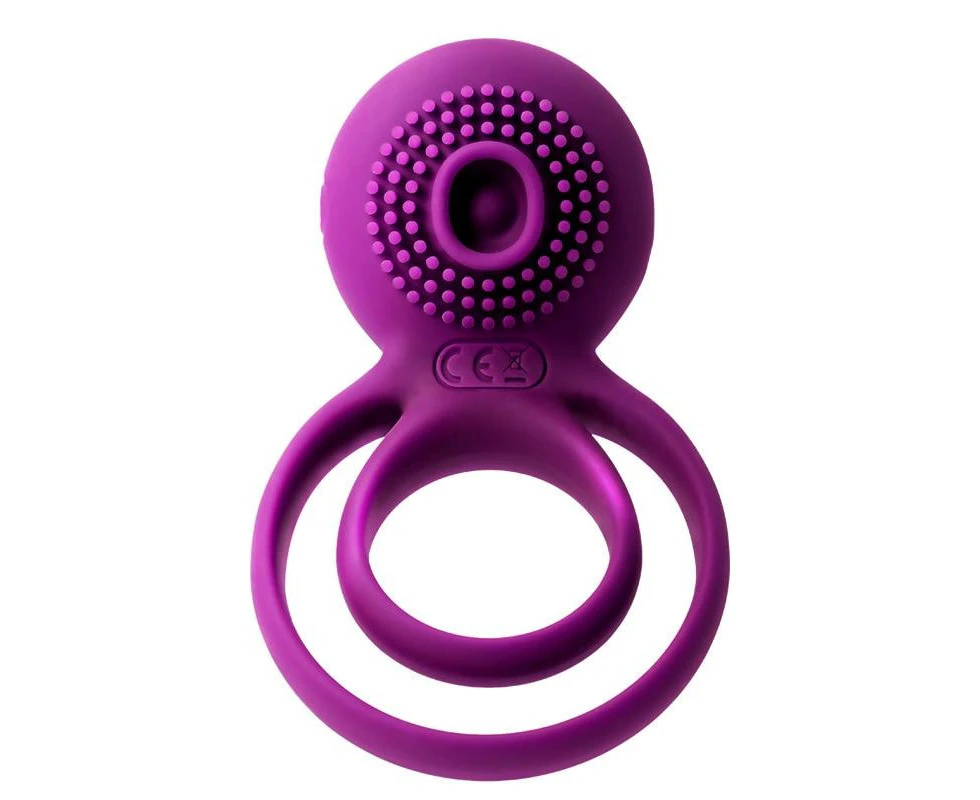 Svakom Tammy Double Cock Ring Clitoral Vibrator Couples - Purple