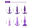 Purple Silicone Trainer Butt Plugs Beginner Bdsm Anal Training Kink - Purple