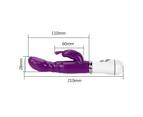 Rabbit Vibrator 12 Modes G Spot Waterproof Vibrating Orgasm Women - Purple