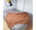 127Cm X 152Cm Warm Cozy Knitted Throw Blanket Brown Style