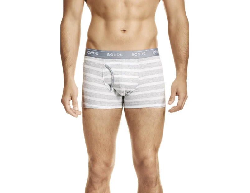 Bonds Striped Guyfront Trunk Men Grey Stripe