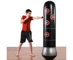 Gym Fit Out Equipment Fitness Punching Bag Tumbler Inflatable Sandbag Venting Toy - Black