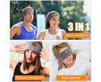 MD Wireless Bluetooth Sleep Headphones - Eyemask for Sleep & Sports Headband - Thin HD Stereo Speakers- For Yoga Gym Running Travel Meditation Mute Snoring