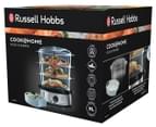Russell Hobbs 9L Cook at Home Food Steamer Silver/Clear RHSTM3 8