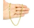 14K Yellow Gold Filled Solid Rope Chain Necklace, 4.5mm Wide - Yellow 3