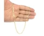 14K Yellow Gold Filled Solid Mariner Chain Necklace, 3.2mm Wide - Yellow 3