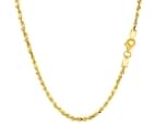 14K Yellow Gold Filled Solid Rope Chain Necklace, 2.1mm Wide - Yellow 1
