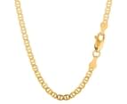 14K Yellow Gold Filled Solid Mariner Chain Necklace, 4.5 mm Wide - Yellow 1