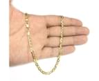 14K Yellow Gold Filled Solid Mariner Chain Necklace, 4.5 mm Wide - Yellow 4