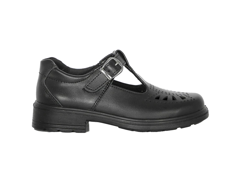 Staple Everflex Mary-Jane Buckle School Shoe Girl's - Black