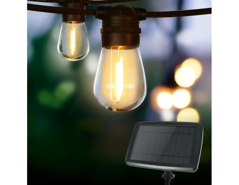 17m Solar Festoon Lights Outdoor LED String Light Christmas Party Garden Decor