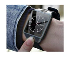 Smart Watch Touchscreen Bluetooth Smartwatch Wrist Watch Fitness Tracker With Camera Pedometer Sim Tf Card Slot-Black