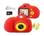 Kids Camera Mini Rechargeable 18Mp Hd Children Shockproof Camcorder Toys With 2'' Screen And 32 Gb Sd Card Toddler 1080P Video Digital Camera-Red 1