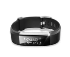 Id115 Plus Smart Bracelet Gps Fitness Tracker Watches Band Heart Rate Monitor Step Counter Alarm Clock Wristband- Black