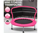 ADVWIN 36” Mini Trampoline Handrail Foldable Kids Fitness Cardio Rebounder Exercise Gym
