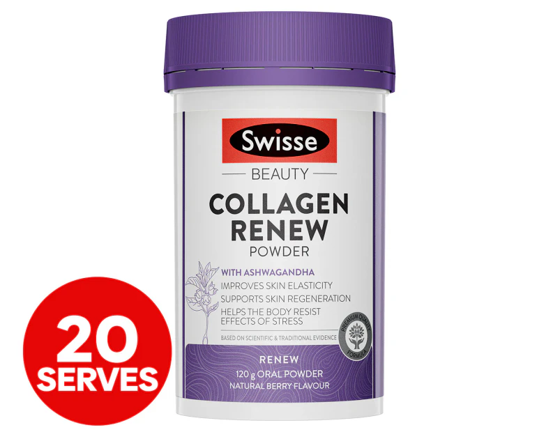 Swisse Beauty Collagen Renew Powder Berry 120g / 20 Serves