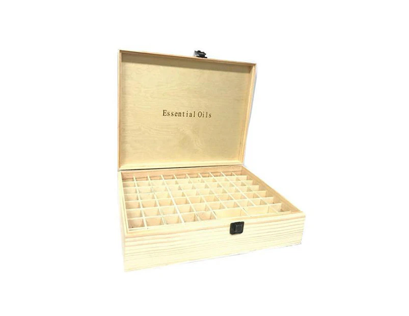 74 Slots Essential Oils Wood Storage Box