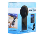 Portable Clip-On 10x8cm Mini Cooling Fan Travel Cooler for Mobile Phones Black