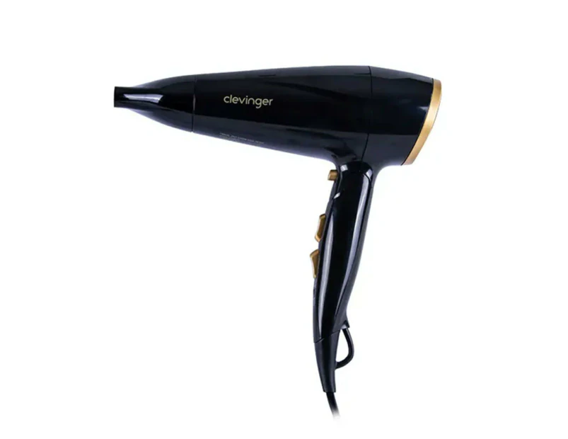Clevinger Travel Pro 2200W Electric Hair Dryer Foldable Styling Blow Dry Black