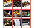 Game Luminous Wireless Keyboard and Mouse Set 2.4G Wireless Rechargeable Waterproof Keyboard and Mouse Set-Black Orange