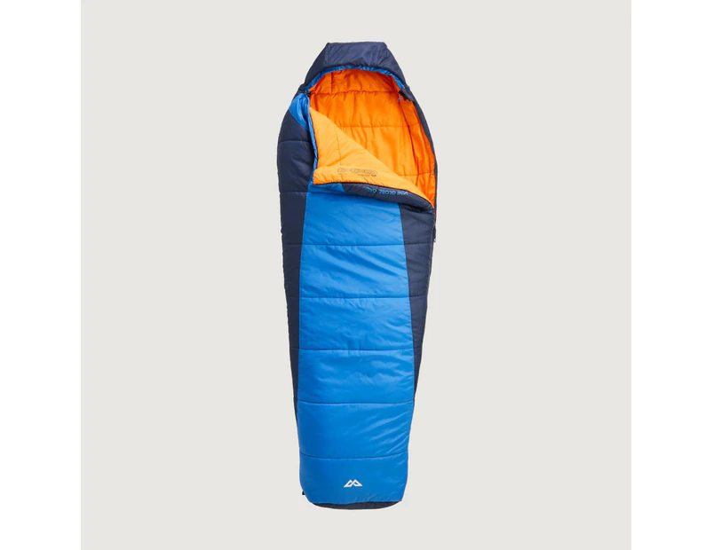 Kathmandu Mini Globe Kids Warm Water Repellent Quick Drying Camping Sleeping Bag - Azure/Dark Blue