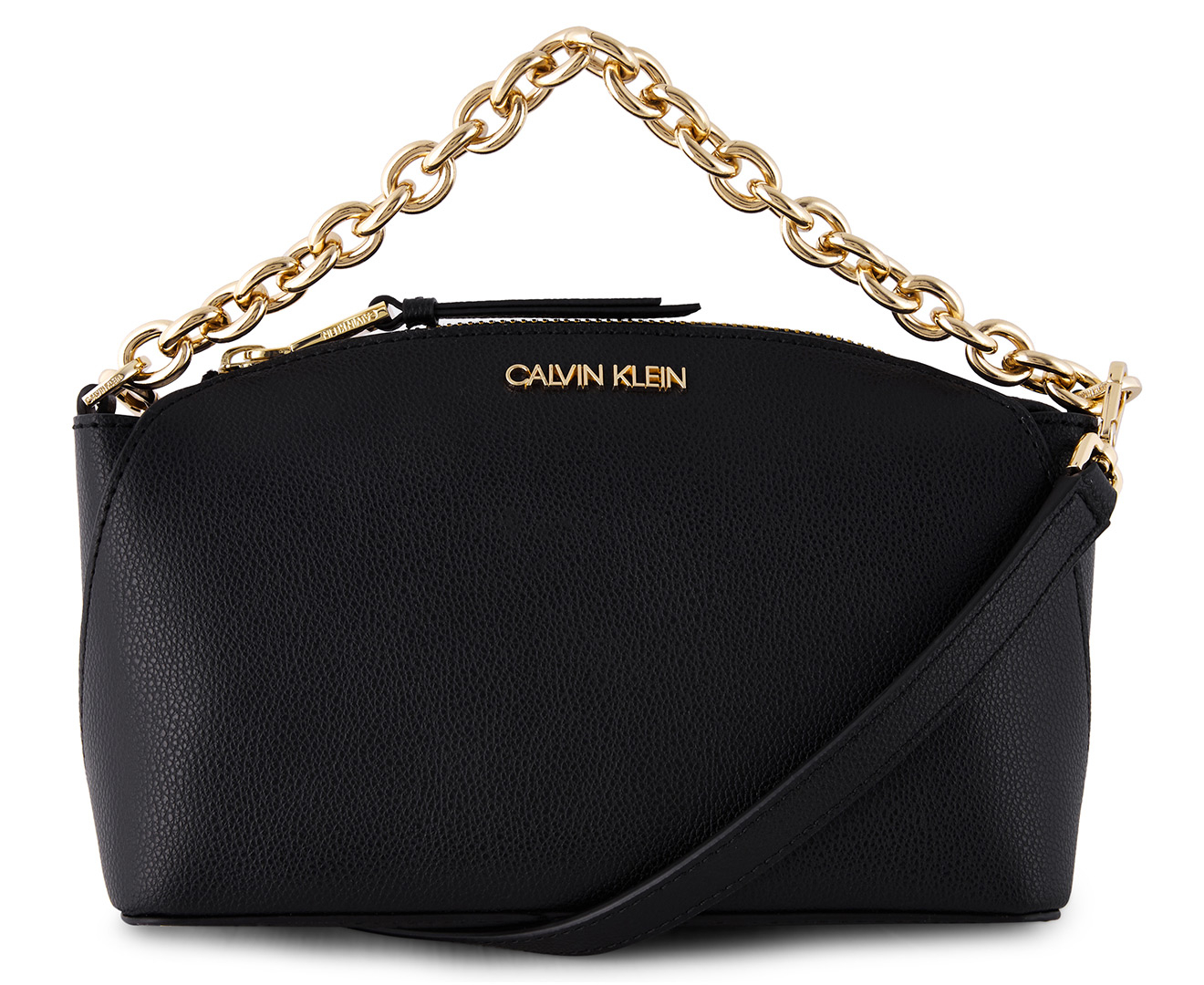 Calvin Klein Hailey Shoulder Bag - Black/Gold | Catch.co.nz