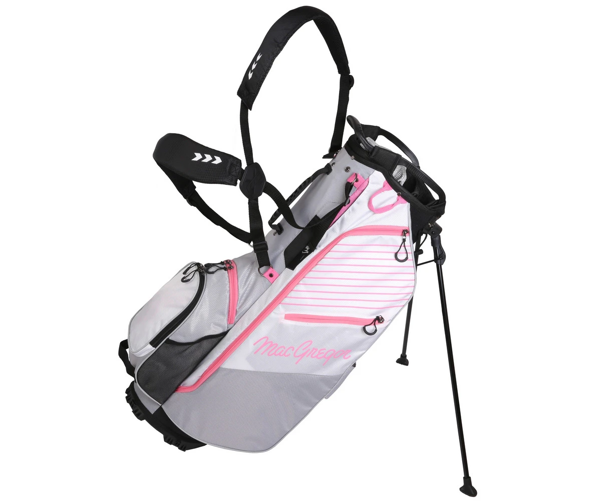 MacGregor Golf Ladies VIP 14 Divider Stand Carry Bag with Full Length Dividers - Grey/White