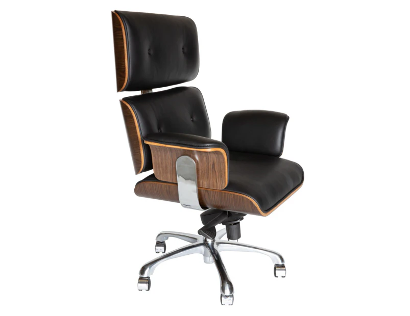 Replica Eames High Back Executive Desk / Office Chair | Black (V2)