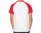 Superdry Men's Chenille Varsity Raglan Tee / T-Shirt / Tshirt - Risk Red