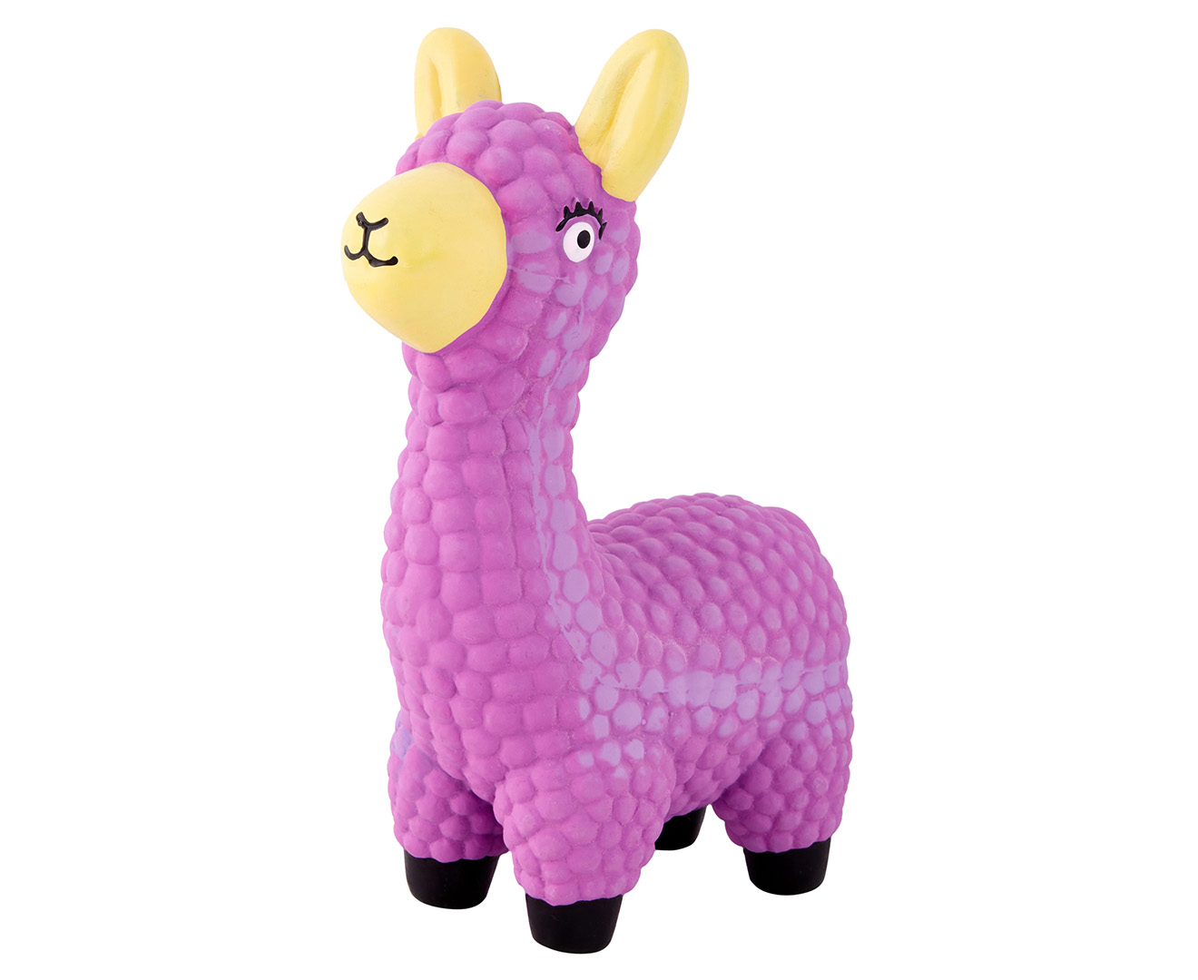 pink llama dog toy