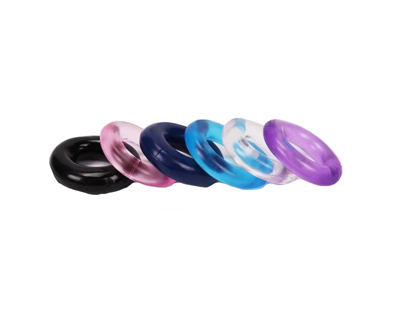 6Pcs Set Stretchy Silicone Cock Delay Ejaculation Penis Rings Men