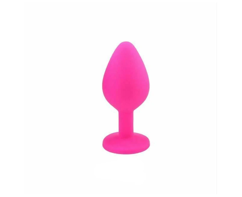 3 Set Silicone Crystal Jewel Butt Plugs Tear Drop Anal - Pink