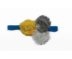 Baby Kids Headband Head Band Pom Floral Cute Hair Accessories Cotton/Polyester - White/Grey/Yellow + Pearls