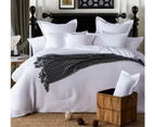 100% Cotton Luxury White Waffle Quilt Cover Set