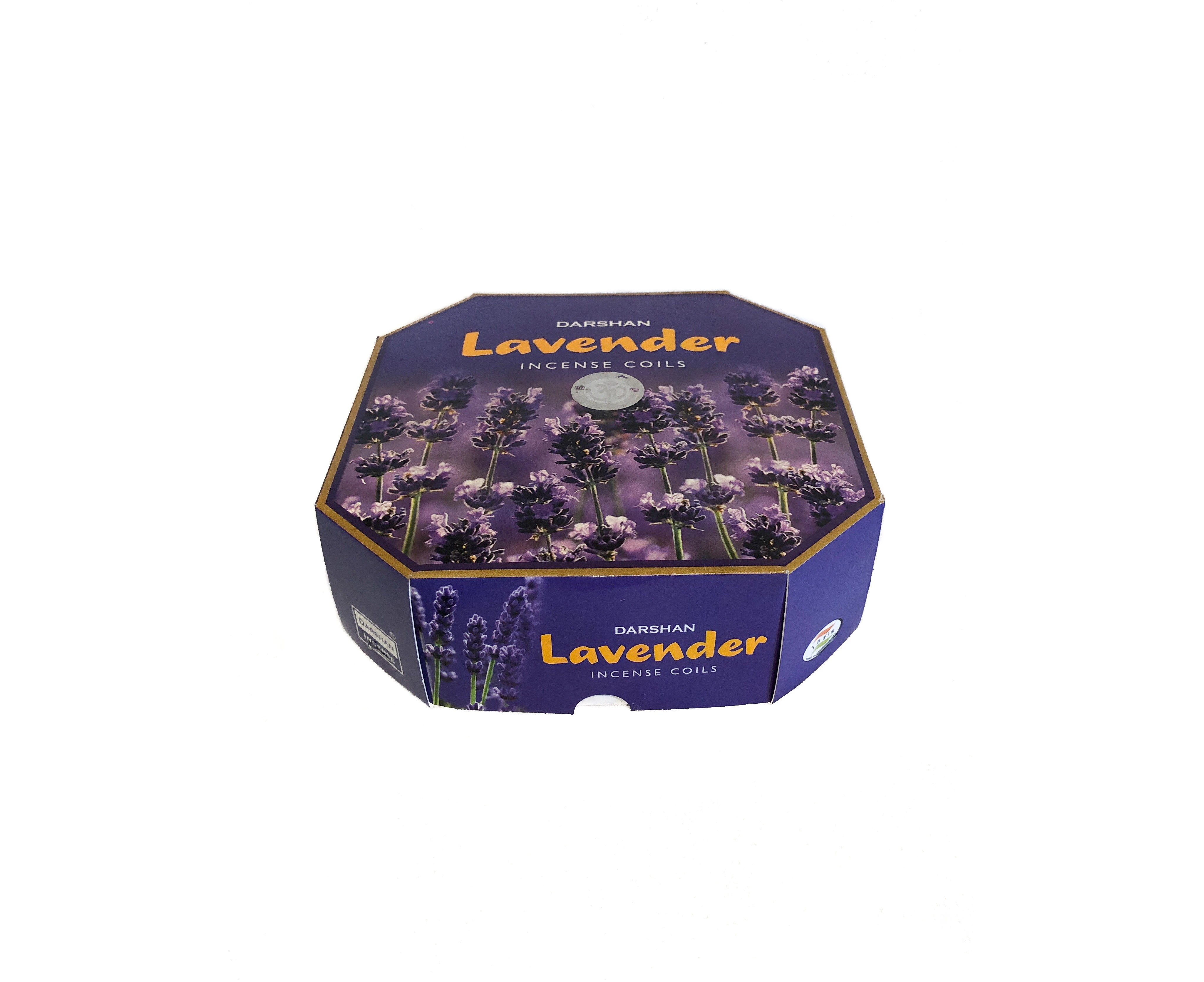 Darshan Incense Coils Lavender Approx 24 Hour to 36 Hour Burn Time