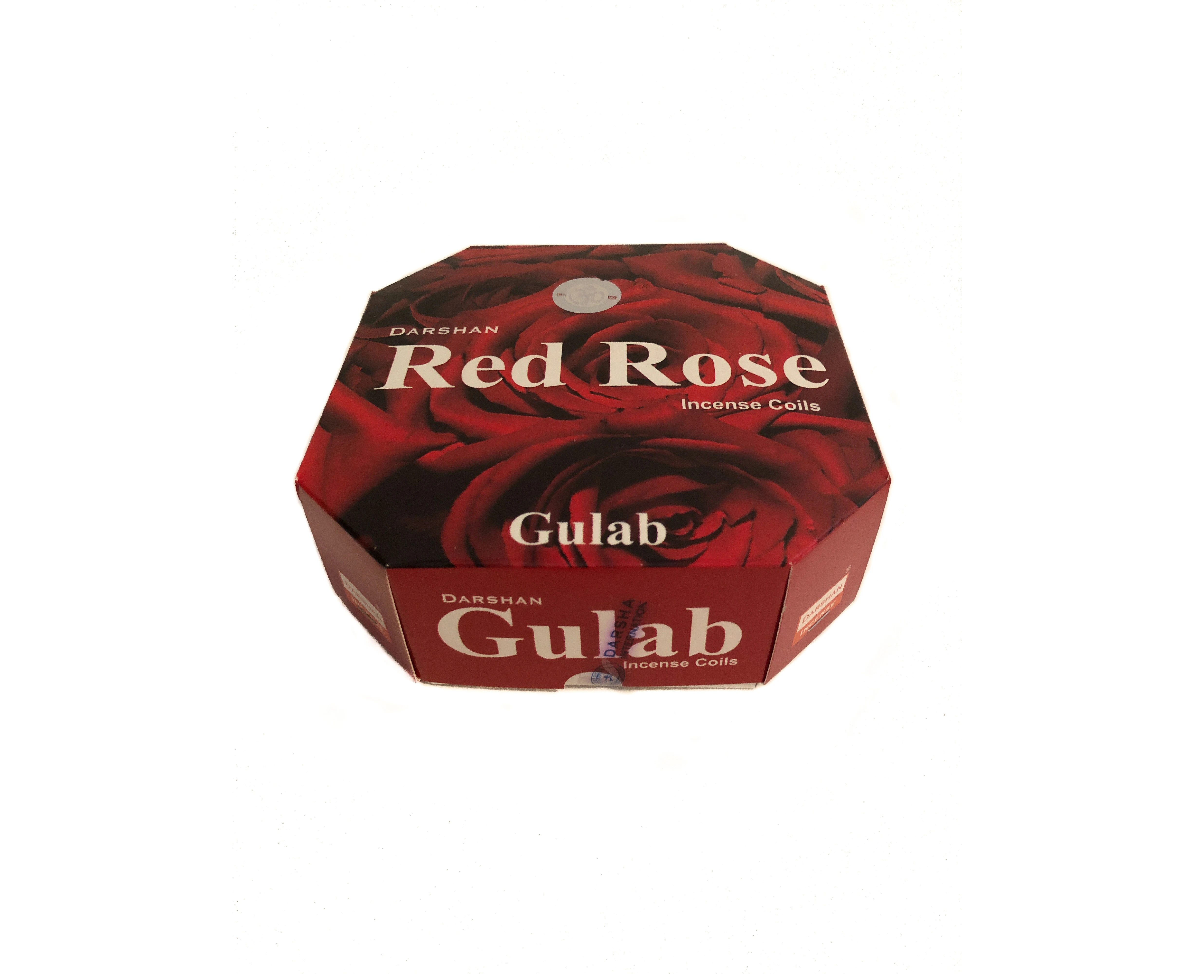 Darshan Incense Coils Red Rose Approx 24 Hour to 36 Hour Burn Time