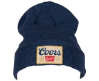 Coors Banquet Beer Square Label Patch Knit Cuff Beanie