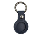 Air Tag PU Leather Sleeves Cover Location Tracker Key-Chain Blue