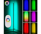 Black RGB Colour Changing Floor Lamp Corner Fixture Minimalist Mood Light Home Decor AU Plug
