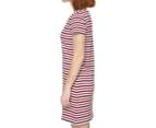 Tommy Hilfiger Women's Marlowe Stripe Split Neck Dress - Tang Red Multi 3