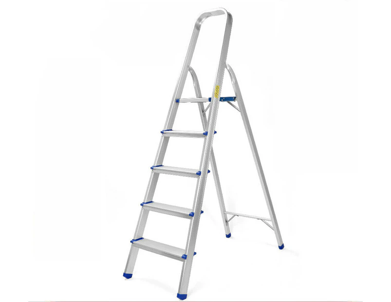 3/4/5 Step Multi-Purpose Folding Ladder Aluminium Light Weight Non Slip Platform [Model: 5 STEP]