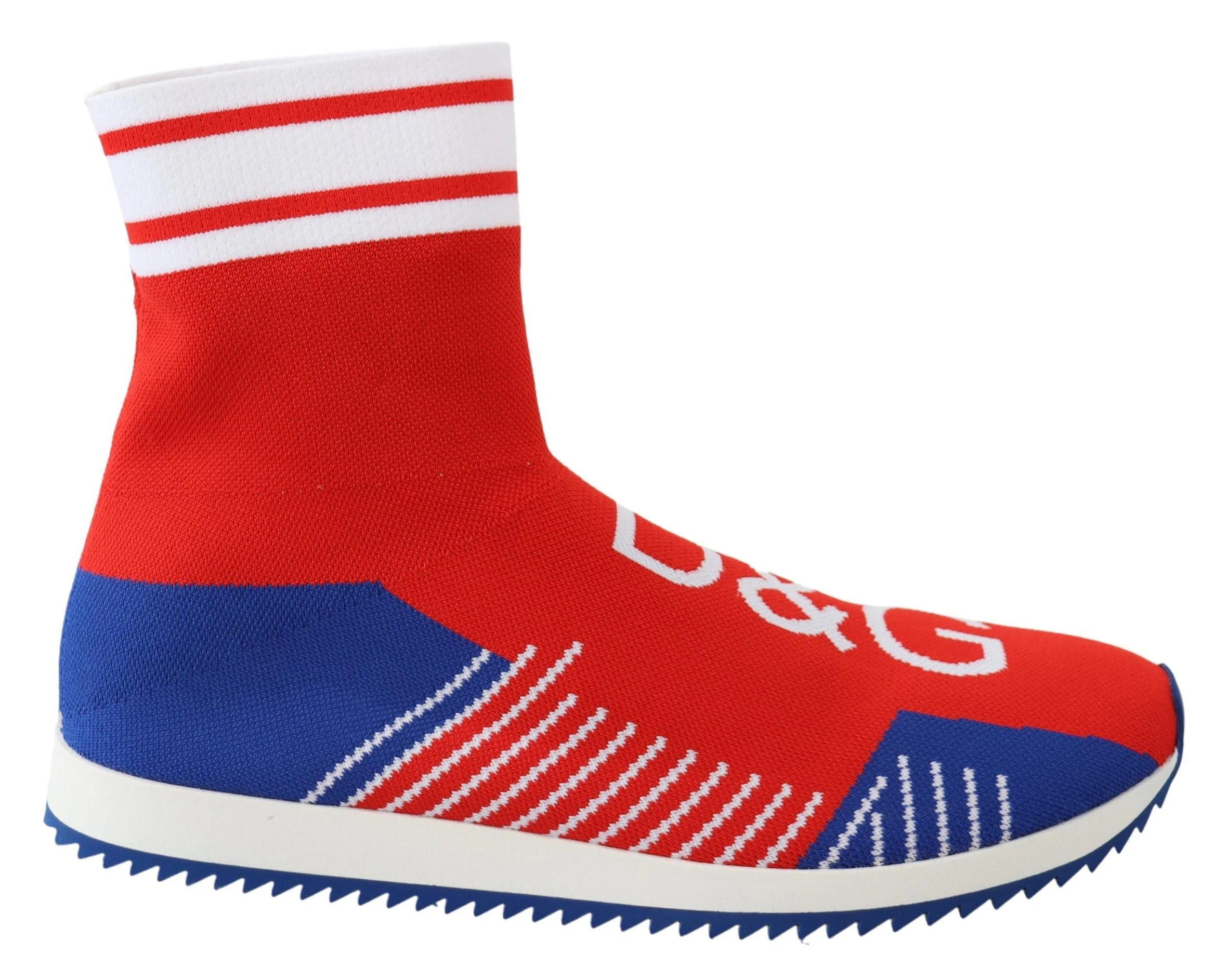 Dolce & Gabbana Blue Red Sorrento Logo Sneakers Socks Shoes Men Shoes Sneakers