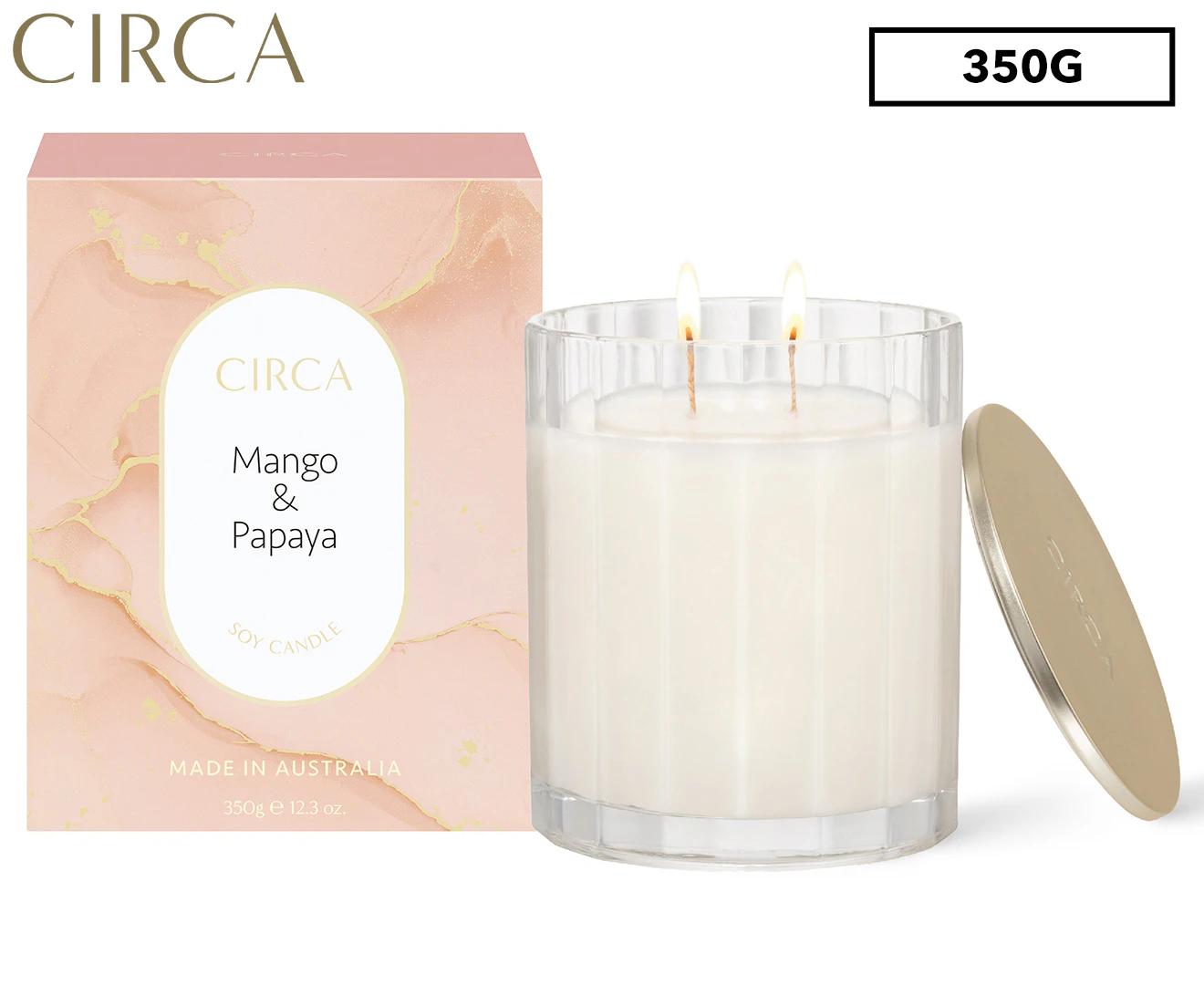 Circa Mango & Papaya Scented Soy Candle 350g