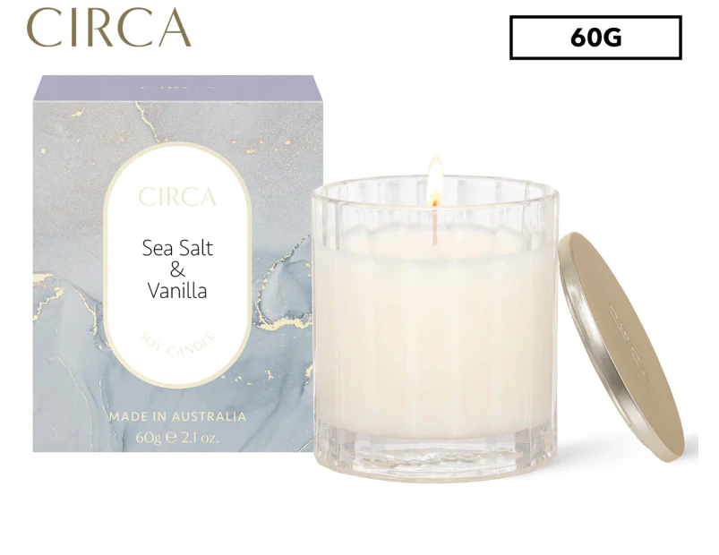 Circa Sea Salt & Vanilla Scented Soy Candle 60g